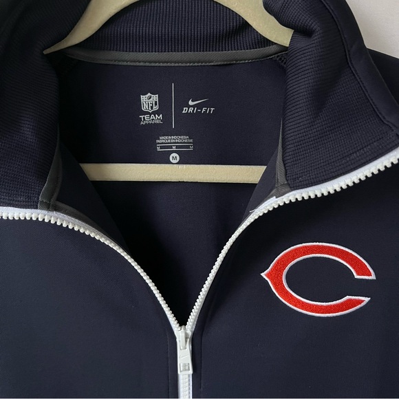Chicago Bears Nike NFL Team Apparel Navy Blue Full Zip Sweatshirt, Size Medium🐻 - Picture 3 of 6